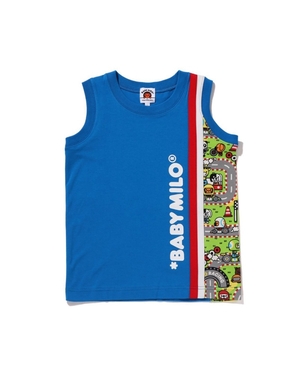 Hauts Bape Baby Milo Racing Tank Bleu Enfant | AOO-19057288